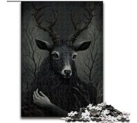 Puzzle per adulti da 1000 pezzi, Dio notturno e cervo, ideali per decorare casa e ufficio, regalo perfetto per il compleanno (dimensioni 50x75cm)
