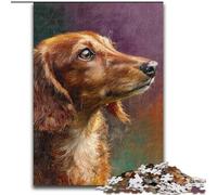 Puzzle per adulti da 1000 pezzi, dipinto a olio di bassotto, giocattoli educativi, ideale come regalo per tutta la famiglia, dai 14 anni in su dimensioni 50x75cm