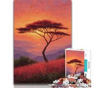 Puzzle per adulti da 1000 pezzi,dipinto a olio di un albero di acacia. Puzzle per adulti,antistress,per ammazzare il tempo durante le vacanze,per migliorare l'amore tra coppie (dimensioni 38x26cm).