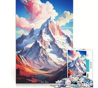 Puzzle per adulti da 1000 pezzi dipinto ad olio del Monte Bianco gioco pratico rilassante e stimolante per la mente regalo di compleanno regalo di viaggio 38x52cm