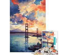 Puzzle per adulti da 1000 pezzi dipinto ad olio di San Francisco gioco interattivo giocattolo avvincente per coltivare la pazienza regalo di Babbo Natale segreto ideale per passare il tempo durante