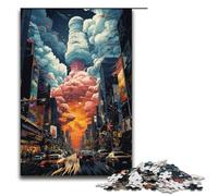 Puzzle per adulti da 1000 pezzi dipinto al neon New York Times Square Puzzle di carta Puzzle gioco educativo sfida giocattolo 1000 pezzi (38x26 cm)