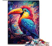 Puzzle per adulti da 1000 pezzi, dipinto colorato a forma di tucano, in legno, regalo divertente e attività per la casa, 50x75cm, festa di compleanno per uomini e donne