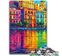 Puzzle per adulti da 1000 pezzi, dipinto difficile del lungomare di Napoli, Italia Sfida da completare ma divertente e umoristico compleanni e compleanni 50X75CM