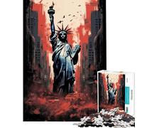 Puzzle per adulti da 1000 pezzi "Disastro intorno alla libertà" per gioco educativo sfida relax un'opera d'arte regalo per donne e uomini (dimensioni 38x26cm)
