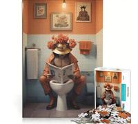 Puzzle per adulti da 1000 pezzi, divertente, con meme, ideale per decorare il bagno, per giochi in famiglia, per stimolare l'analisi e la logica, perfetto come regalo per amici e parenti 50x75cm