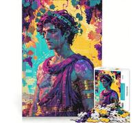 Puzzle per adulti da 1000 pezzi Divine Revelry︰ Dioniso Neon Dreams Gioco pratico ma divertente e umoristico Lista dei desideri con Babbo Natale 50x75cm