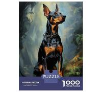 Puzzle Per Adulti Da 1000 Pezzi Dobermann Portrait Puzzle Gioco Rompicapo Regali Per Donne Gioco Stimolante Regali 70x50cm/1000pcs