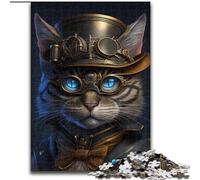 Puzzle per adulti da 1000 pezzi "Doctor Cat" in legno, attività divertente per la casa, 50x75cm, coinvolgente attività di gioco per la famiglia