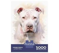 Puzzle Per Adulti Da 1000 Pezzi Dogo Argentino Portrait Puzzle Giochi Rilassanti Sfida Difficile Regali Unici Per Compleanno E Natale 70x50cm/1000pcs
