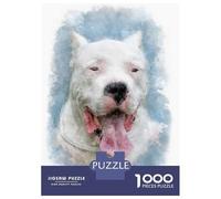 Puzzle Per Adulti Da 1000 Pezzi Dogo Argentino Watercolor Puzzle Per Adulti Gioco Pratico Sfida Difficile Aiuta Ad Allenare Il Cervello 70x50cm/1000pcs