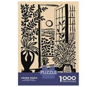 Puzzle Per Adulti Da 1000 Pezzi Dolce Far Niente Window with Plants Puzzle Per Adulti Giocattoli Antistress Regalo Di Compleanno Regalo Di Compleanno Unico 38x26cm/1000pcs