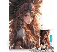 Puzzle per adulti da 1000 pezzi dolce ragazza americana gioco impossibile ideale per le vacanze a casa per passare il tempo compleanno e Natale 38x26cm