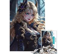 Puzzle per adulti da 1000 pezzi donna anime con occhi azzurri sfida educativa per divertimento in famiglia gioco per famiglie dai 14 anni in su puzzle offerto (50x75cm)