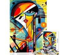 Puzzle per adulti da 1000 pezzi donna astratta giocattoli fai da te opera d'arte regalo per gioco educativo migliorare l'amore tra coppie dimensioni 38x52cm