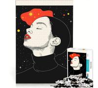 Puzzle per adulti da 1000 pezzi donna che guarda le stelle gioco rompicapo difficile ideale come regalo per tutta la famiglia 50x75cm