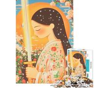 Puzzle per adulti da 1000 pezzi donna giapponese con spada puzzle da 1000 pezzi giocattolo decorativo per la casa regalo perfetto per amici e familiari (50x75cm)