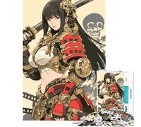 Puzzle per adulti da 1000 pezzi donna guerriera samurai gioco fai da te stimola la memoria compleanno e Natale (38x26cm)