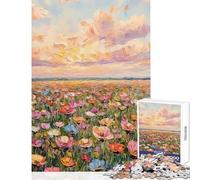 Puzzle per adulti da 1000 pezzi "Dove fiorisce il cielo" gioco pratico decorazione perfetta giocattolo fai-da-te con pezzi ad incastro di forma casuale (38x52cm)