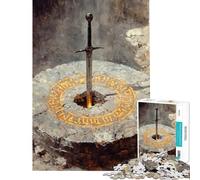 Puzzle per adulti da 1000 pezzi Dove rimase la spada giocattolo fai da te taglio di precisione compleanno e Natale (dimensioni 38x52cm)