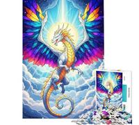 Puzzle per adulti da 1000 pezzi Drago alato nel cielo gioco di logica e analisi per tutta la famiglia compleanno e Natale (dimensioni 50x75cm)