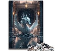 Puzzle per adulti da 1000 pezzi, drago coraggioso, antistress, sfida difficile, migliora l'amore tra coppie, 50x75cm
