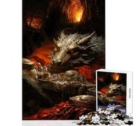 Puzzle per adulti da 1000 pezzi drago del tesoro d'oro giocattoli fai da te fantastici regali e giocattoli giochi rilassanti con pezzi completamente interconnessi di forma casuale dimensioni 38x52cm