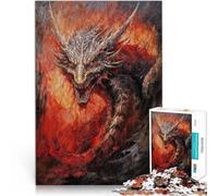 Puzzle per adulti da 1000 pezzi Drago della Tempesta Fatto di legno per e da 14 anni in su Giocattolo educativo antistress Regalo di compleanno, regali, arte murale misurare：50x75cm