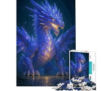 Puzzle per adulti da 1000 pezzi: Drago di cristallo nella caverna Giocattolo decorativo da parete antistress regalo per ridurre lo stress (dimensioni 38x26cm)