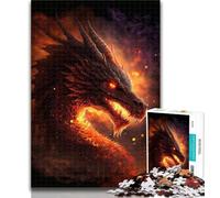 Puzzle per adulti da 1000 pezzi "Drago di fuoco in paradiso", gioco educativo per compleanni e Natale, per ragazzi dai 14 anni in su, 50x75cm
