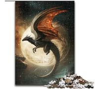 Puzzle per adulti da 1000 pezzi, drago fantasy, allena la tua mente e le tue mani, regalo di compleanno unico per bambini dai 14 anni in su (dimensioni 50x75cm)
