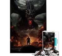 Puzzle per adulti da 1000 pezzi Drago Guerriero Boss Finale Giocattolo educativo Rompicapo per tutta la famiglia Regalo per donne e uomini (Dimensioni 38x52cm)