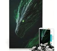 Puzzle per adulti da 1000 pezzi Drago Ombra di Smeraldo, Gioco Impossibile, Tempo Libero per le Vacanze in Casa, Compleanno e Natale 50x75cm