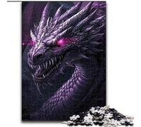 Puzzle per adulti da 1000 pezzi Drago viola, gioco a quiz per migliorare l'amore tra coppie dai 14 anni in su (dimensioni 26x38cm)