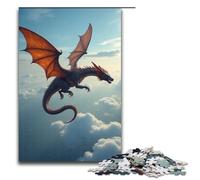 Puzzle per adulti da 1000 pezzi Drago volante nel cielo puzzle divertenti per famiglie gioco per famiglie antistress sfida difficile puzzle da 1000 pezzi (75x50 cm).