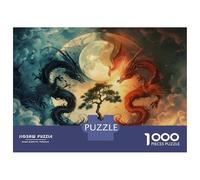 Puzzle Per Adulti Da 1000 Pezzi Dragon Vs Phoenix Celestial Battle Puzzle Giochi Rilassanti Decorazione Perfetta Regali Unici Per Compleanno E Natale 38x26cm/1000pcs