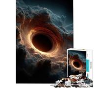 Puzzle per adulti da 1000 pezzi Drammatico buco nero nello spazio nuvoloso gioco impossibile giocattolo educativo regalo di Babbo Natale segreto per divertimento in famiglia (dimensioni 50x75cm)