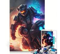 Puzzle per adulti da 1000 pezzi "Driver vs Aliens", gioco rompicapo, impegnativo da completare, collezione d'artista, opera d'arte 38x52cm