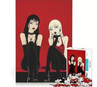 Puzzle per adulti da 1000 pezzi: Due donne in rosso e nero gioco rompicapo per divertimento in famiglia per rafforzare l'amore tra le coppie 38x26cm