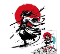 Puzzle per adulti da 1000 pezzi duello al tramonto con samurai giocattolo educativo rompicapo regalo per vacanze a casa regalo di compleanno (dimensioni 38x26cm)