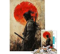 Puzzle per adulti da 1000 pezzi duello tra samurai al tramonto gioco intellettuale giochi per famiglie decorazione perfetta ottimo regalo e giocattolo (dimensioni 38x26cm)