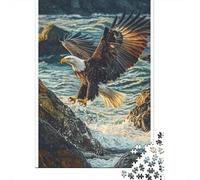 Puzzle Per Adulti Da 1000 Pezzi Eagle Art Print Ocean Scene Puzzle Per Adulti Gioco Rompicapo Vacanza A Casa Passatempo Interazione Genitore-figlio 70x50cm/1000pcs