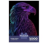 Puzzle Per Adulti Da 1000 Pezzi Eagle Bird Neon Animal Puzzle Per Adulti Gioco Pratico Decorazione Perfetta Attività Divertenti A Casa 38x26cm/1000pcs