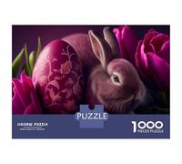 Puzzle Per Adulti Da 1000 Pezzi Easter Egg with Rabbit Puzzle Per Adulti Gioco Per Famiglie Migliora La Memoria Interazione Genitore-figlio 38x26cm/1000pcs