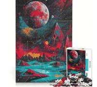 Puzzle per adulti da 1000 pezzi Eclissi Rossa gioco rompicapo difficile compleanno e Natale 38x26cm