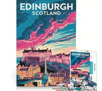 Puzzle per adulti da 1000 pezzi, Edimburgo, Scozia, gioco educativo, decorazione per la casa, per rafforzare l'amore tra le coppie 38x52cm