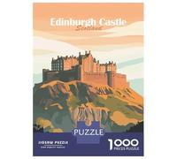 Puzzle Per Adulti Da 1000 Pezzi Edinburgh Castle Illustration Puzzle Per Adolescenti Gioco Pratico Decorazione Per La Casa Regali Di Natale E Compleanno 70x50cm/1000pcs