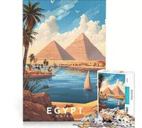 Puzzle per adulti da 1000 pezzi Egypt Travel Poster | Attività difficili e divertenti da fare a casa vacanze antistress a casa come ammazzare il tempo 75x50cm