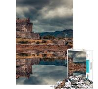Puzzle per adulti da 1000 pezzi Eilean Donan Castle 1000 Puzzle fai da te Giocattolo che migliora la memoria compleanno e Natale (38x52cm)
