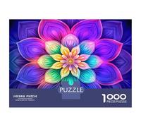 Puzzle Per Adulti Da 1000 Pezzi Electric Flower Mandala Puzzle Giochi Rilassanti Sfida Difficile Regali Unici Per Compleanno E Natale 70x50cm/1000pcs